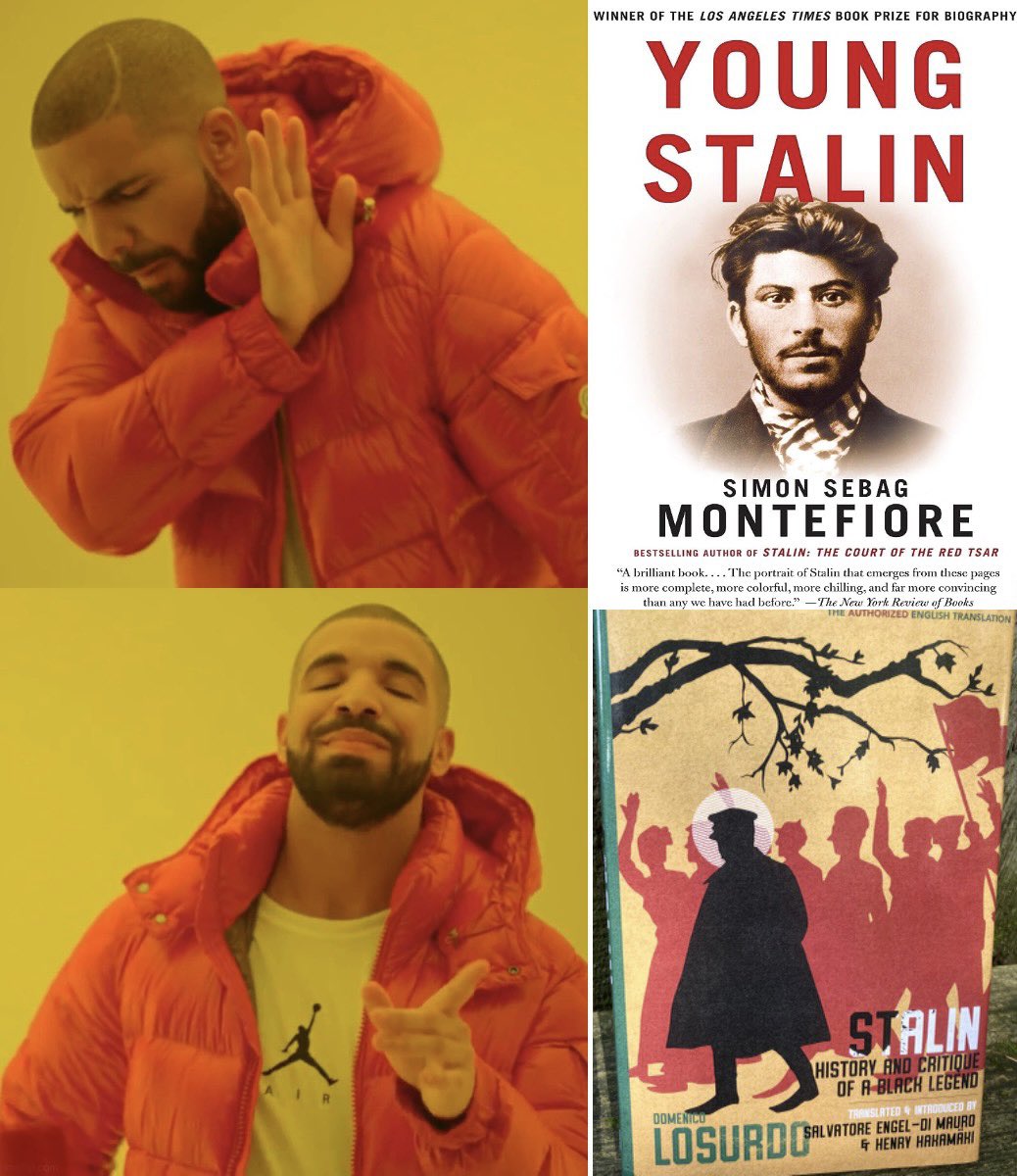 Huck1995's tweet photo. Let’s say you want a book on Stalin

Should you get a book with a tired anti-communist orientation, written by a guy in Epstein’s little black book?  

Of course not!

Our new translation of Losurdo’s Stalin is available, and hardcovers are now shipping (paperbacks soon)! 🔥 https://t.co/6locxrxEFB