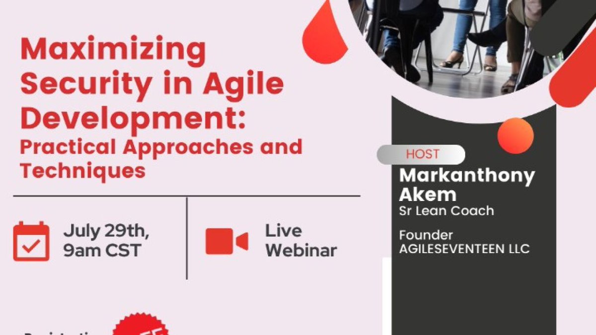 agileseventeen's tweet image. Security should always be considered in every stage and level  of product development

#webinar #agilesecurity #letstalkagile