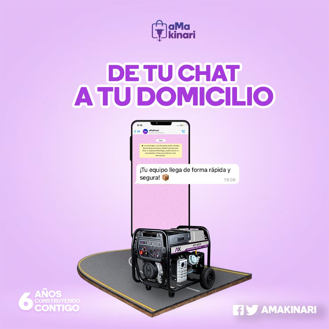 _aMakinari's tweet photo. 🟪 ¡De tu chat a tu domicilio! 🚗 Solicita tus equipos y herramientas desde tu celular ¡contamos con una unidad de entrega para mejorar tu experiencia! 🙌😉
☎️ Tel (844) 432 4480 
📲  Whatsapp (844) 273 4399 https://t.co/44httMXAVm