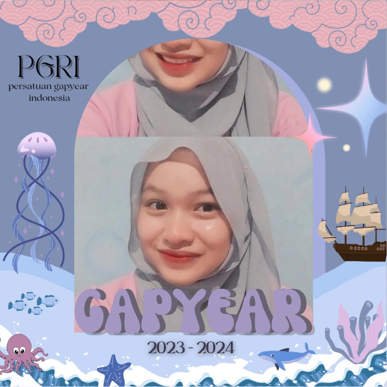 heaavicenna's tweet photo. Gapyear jaya jaya jaya! Tahun ini pict-nya senada sama twibbon gapyear, tahun depan senada sama twibbon ptn (khuson undip) wkwkw.

moga ga ketahuan tmen er el
twb by si cantik @arawstudy

#gapyear #gapyearbisa https://t.co/BgD3UTLZFY