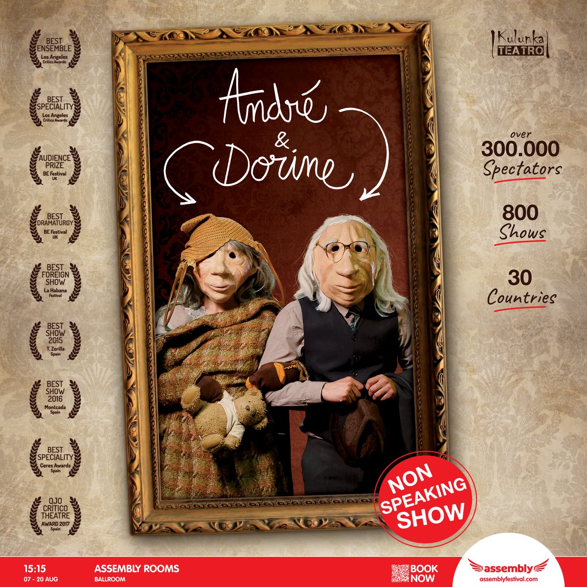 André y Dorine se preparan para su próxima parada en el Fringe de Edimburgo. 
DEl 7 al 20 de agosto en el Assembly Rooms - Ballroom. 
assemblyfestival.com/whats-on/andre…