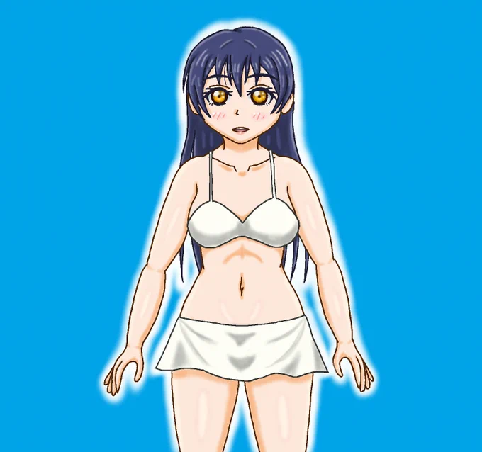 海未ちゃんやっと描けた #ロギの絵
