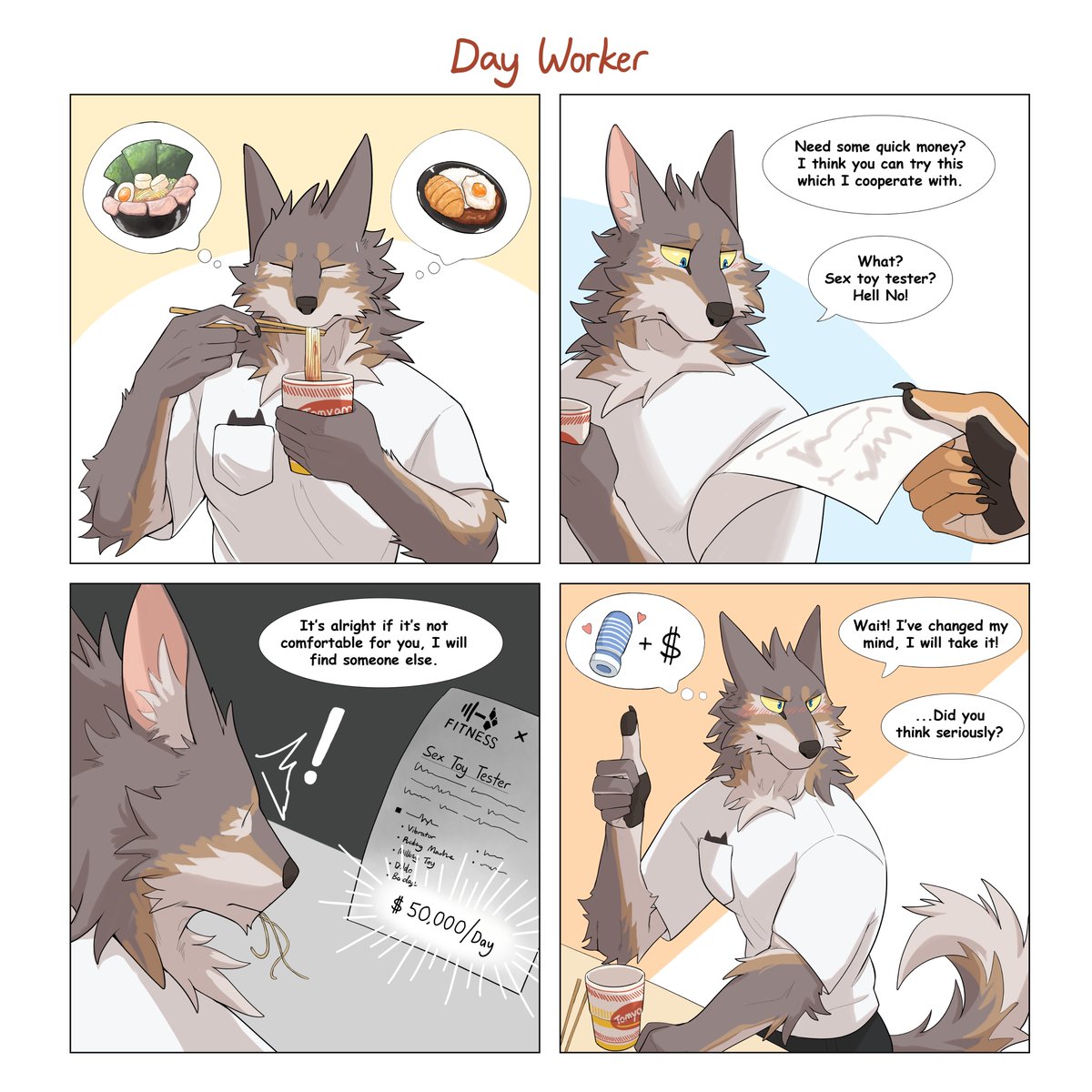 TupidwithoutS's tweet photo. "Day Worker - Sex Toy Tester"
He didn't read it carefully and found that is not what he thought.

There are 2 version (33+31pics) on my Patreon. https://t.co/SMlSzMXmrz