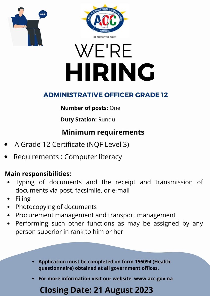 ACCNamibia's tweet photo. Opportunity knocks.. https://t.co/WXR4D1BkSw
#weareexpanding #joinournewoffice #jointheACC #BepartoftheFight https://t.co/rax9B4G0NW