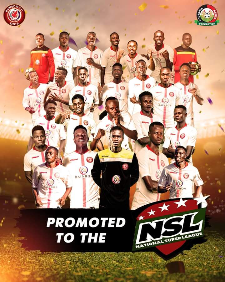FutureStarsFoo5's tweet photo. @RainbowSports1 Congratulations to @RainbowFCKenya_ on their promotion to the #National_Super_League. Much appreciation to @RainbowSports1 for their splendid support. 
#FSFA #RainbowFC #RainbowSports #SSOT https://t.co/EZVieU3t7o