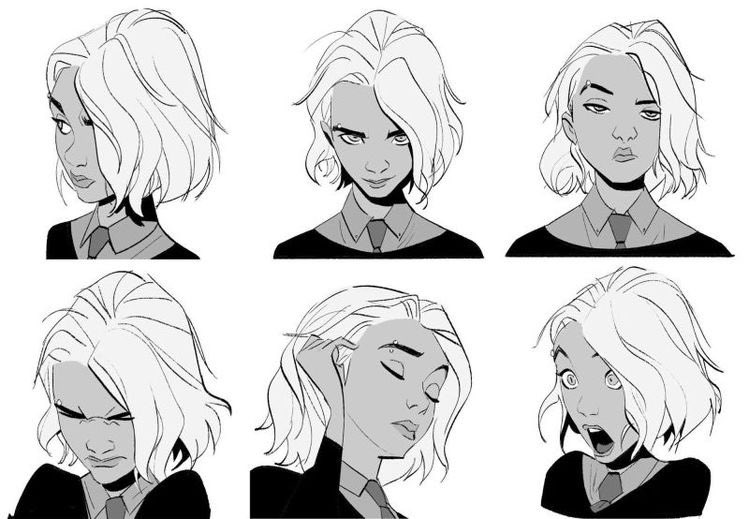 concept art of gwen from “spider-man: into the spider-verse - the art book”  (2018)