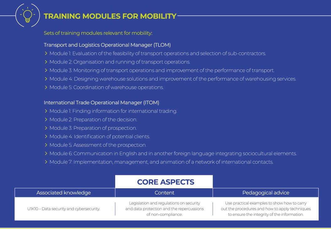 The training modules for mobility are the continuation of the skills repertoires of the #ESITL Project. Set of pedagogical resources for trainers in charge of  learner mobility. Aim to facilitate agreements between training institutions. netinvet.eu/en/page/esitl-… <a href="/EUErasmusPlus/">Erasmus+</a>