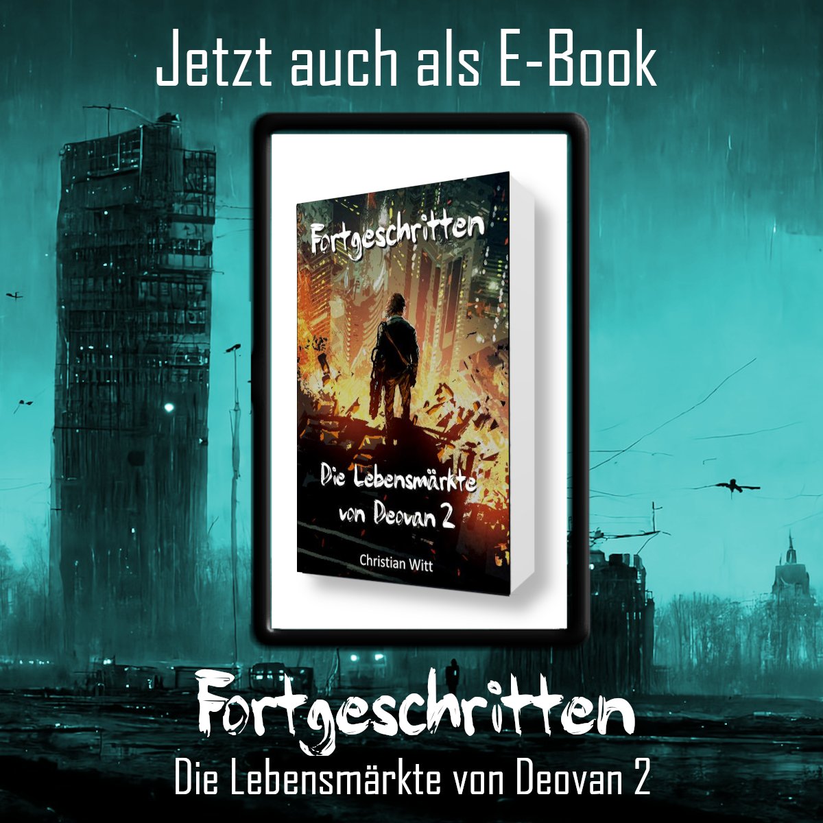 Hallo Fortgeschrittene. Endlich gibt es Deovan 2 auch als E-Book. Für die nächsten Wochen sogar zum halben Preis. Amazon hat es zwar noch nicht auf die Kette gekriegt, aber bei BoD können sich alle Whe-Ann das Buch direkt digital ins Hirn downloaden 😏: bod.de/buchshop/fortg…