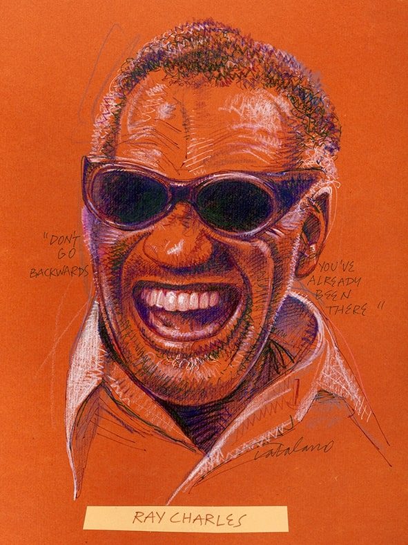 jonkarl's tweet photo. "Don't go backwards. You've already been there."
   - Ray Charles

Drawing by Salvatore Catalano
https://t.co/TLqcIc1xIS https://t.co/2oAdYZyvUF