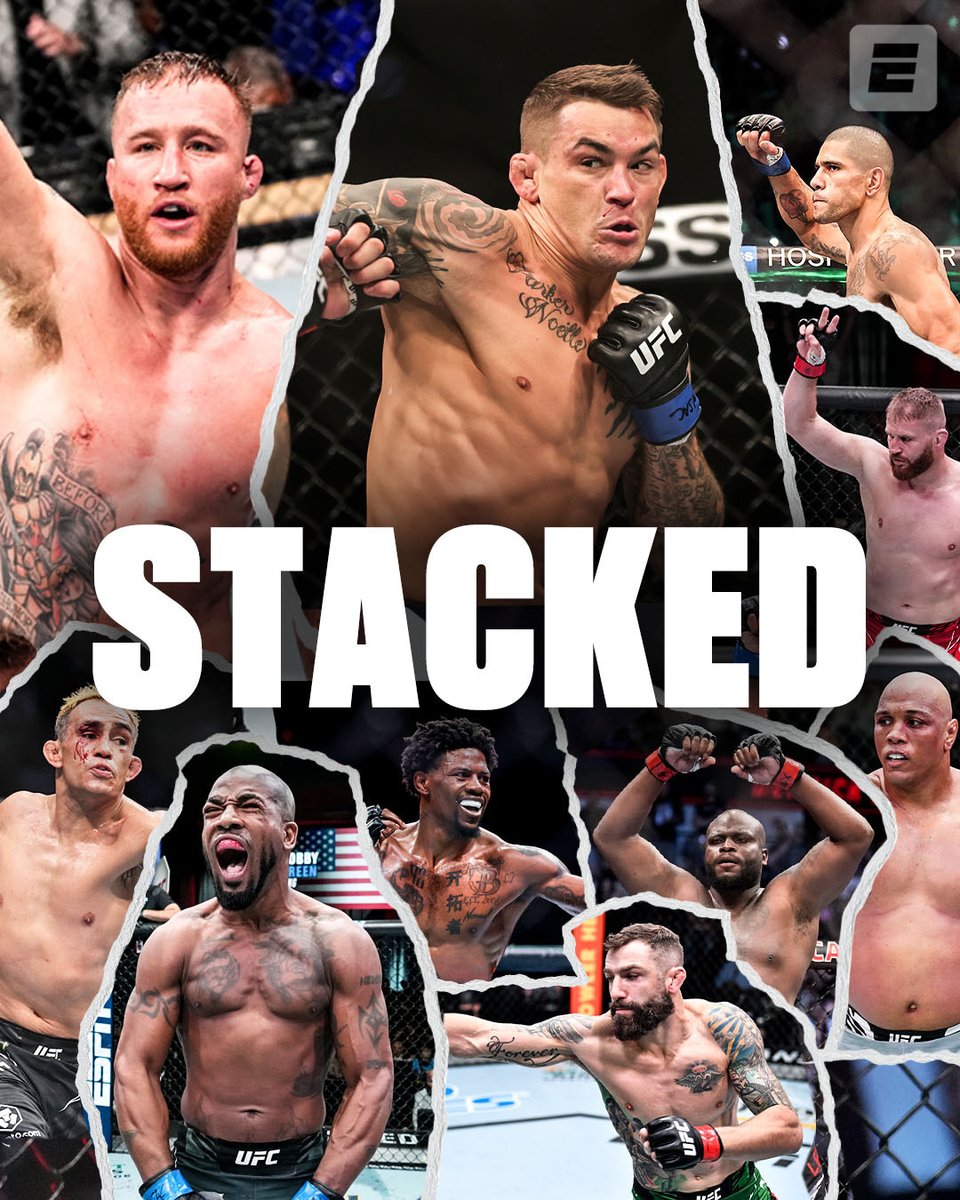 espn's tweet image. THIS FIGHT CARD 🍿 🍿 🍿 

#UFC291 | Saturday 10 PM ET | ESPN+ PPV