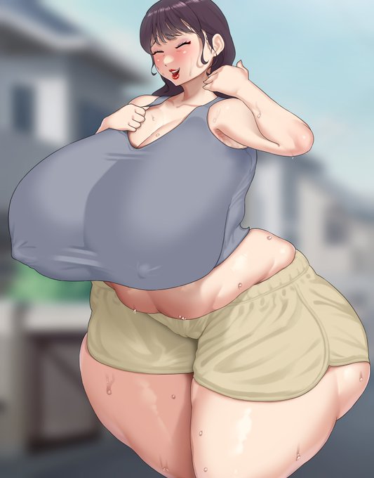 暑さのあまりに汗だくになってる近所のおばさんに会った 