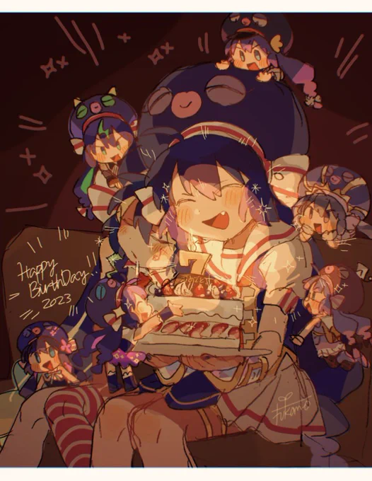 #音街ウナ誕生祭2023   7周年おめでとう〜〜〜!!!!! どんどん成長していくウナちゃんの歌声が大大大好きだよ!!!これからもいろんな姿やいろんな歌声を聴かせてね!!!!