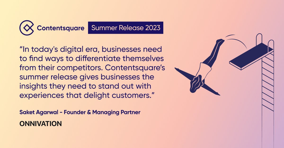 Contentsquare's tweet image. .@Onnivation takes their game to a whole new level by leveraging the powerful platform of Contentsquare. And now, with the exciting summer product launch from the #CSquad, Onnivation is set to exceed its customers' expectations.

okt.to/nM1Szi

#DXA #MoreHumanAnalytics