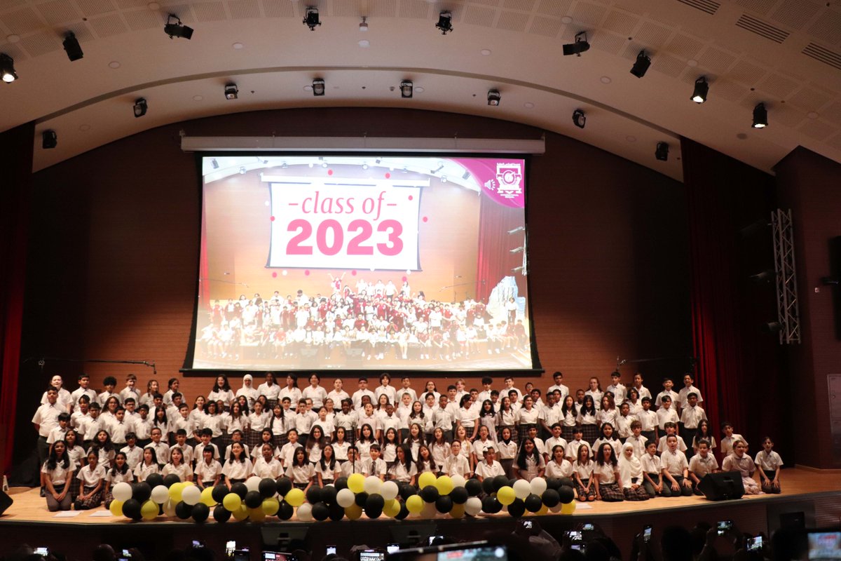 OryxSchool's tweet photo. Oryx School celebrated our Year 6s graduating to Secondary School with a ceremony held in our auditorium.  The students were very excited to share this occasion with their parents in attendance. For the full gallery, go here: https://t.co/7zoTSaNUQz
#Oryxschool #oryxstory #Year6 https://t.co/6ZW6Vv912h