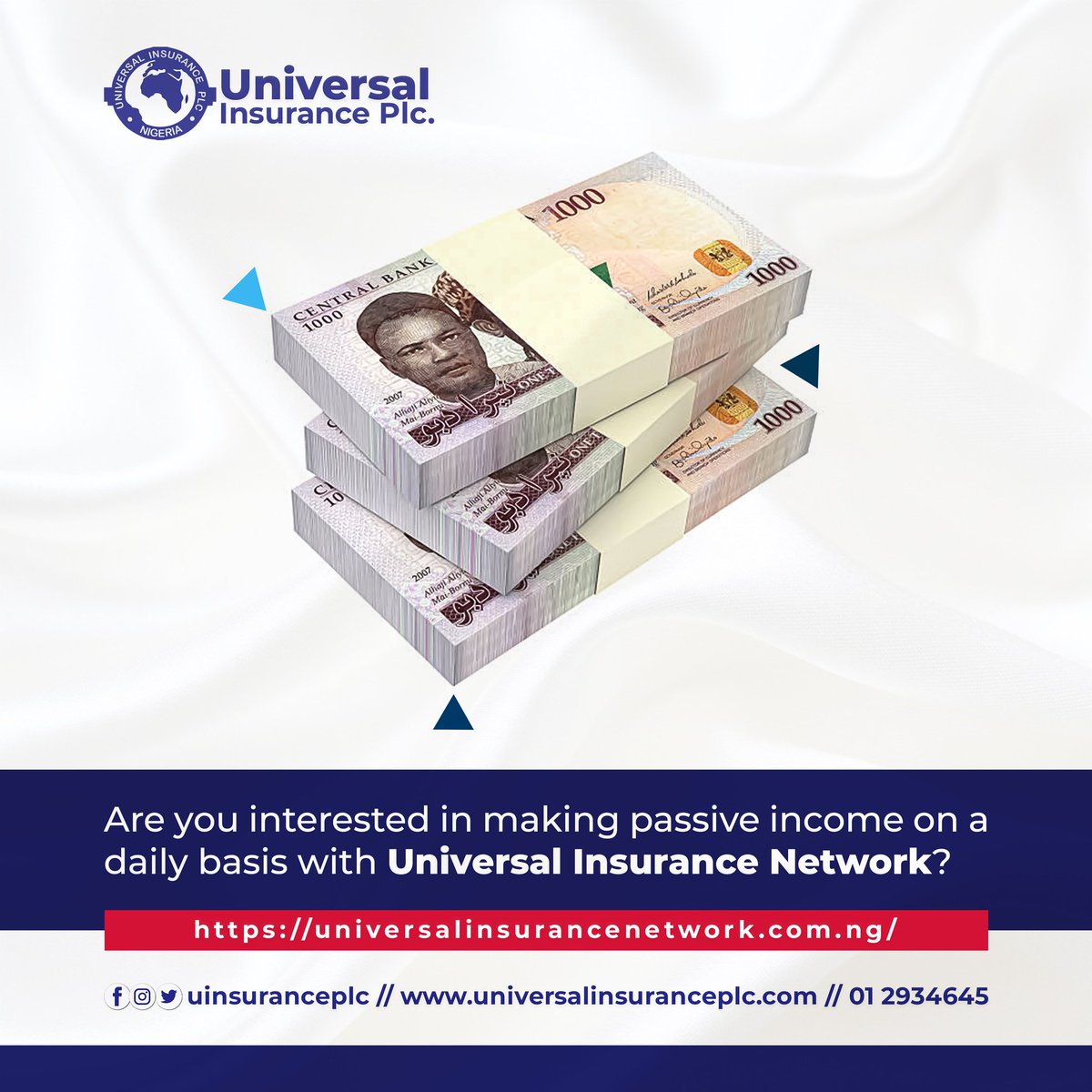 uniinsurancenet's tweet image. Are you interested in making passive income on a daily basis with Universal Insurance Network?

This is a new platform set up by @uinsuranceplc to sell her insurance products. 

Click the link in our bio to get started
universalinsurancenetwork.com.ng

#universalinsuranceplc