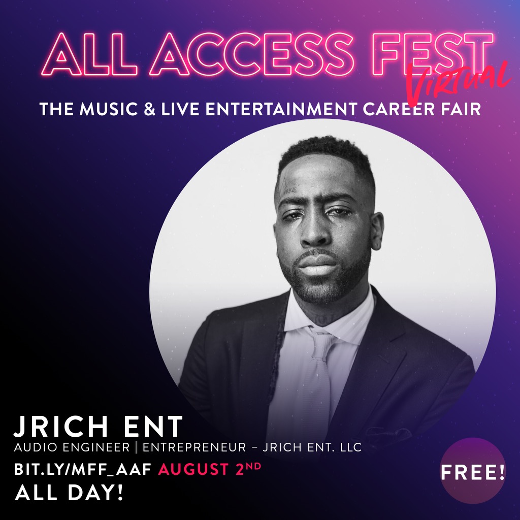 JRichENT's tweet photo. I'll be at @musicforward Foundation's #ALLACCESSFEST on August 2nd for students aspiring to enter the music industry. It's free and includes keynotes, panels, workshops, career fair, networking, expo booths, and more 💰 https://t.co/iBMgGDqBPU https://t.co/lvU1q7HJd6