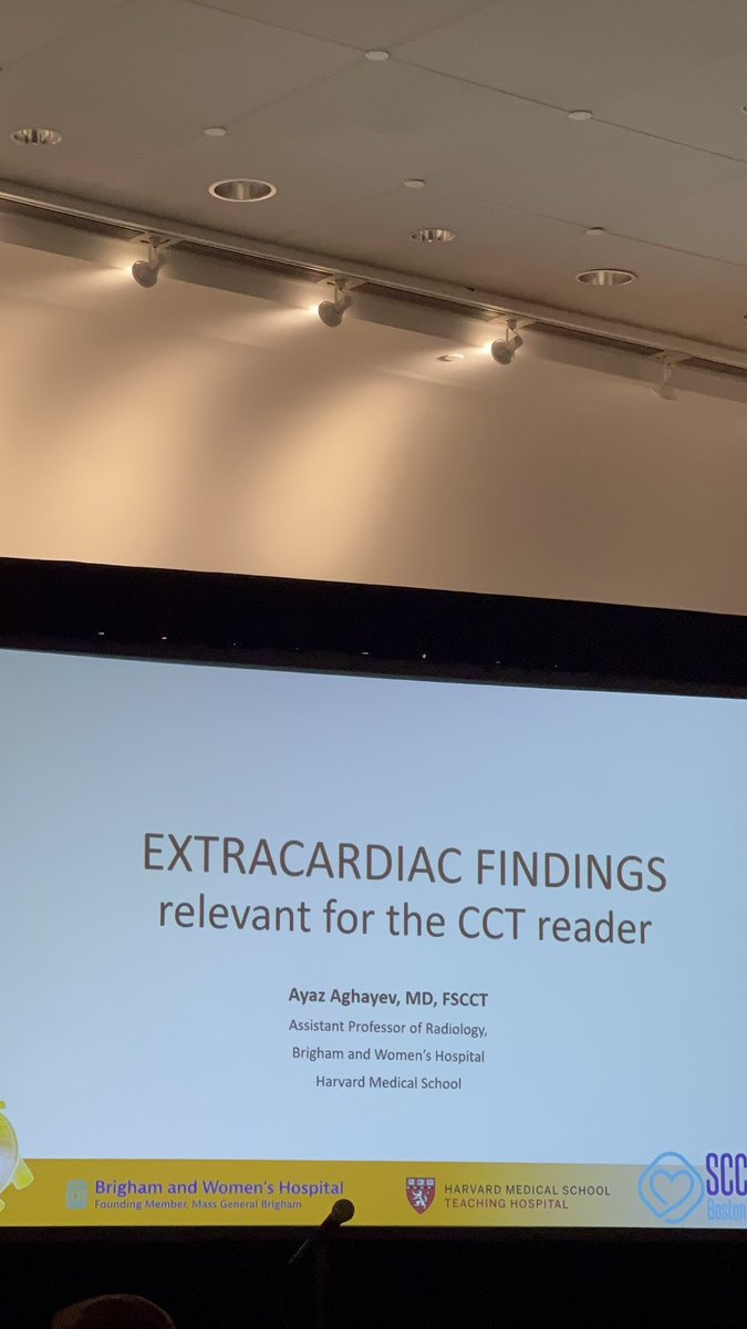 How to read Extracardiac findings in Cardiac CT ? Come and learn invaluable tips and tracks from the master @ayaz_aghayev @BWHCVImaging @harvardmed - happening now in Room 210 at #SCCT2023 @Heart_SCCT @drsumitgupta @RonBlankstein @mdicarli @MiguelAlmeidaM