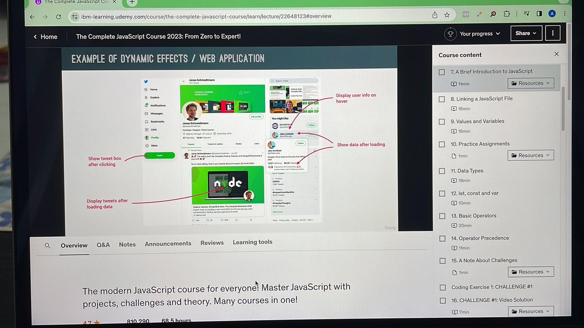 anksh_dev's tweet image. Hii everyone, From today I am going to start learning JavaScript from @jonasschmedtman course on udemy.
