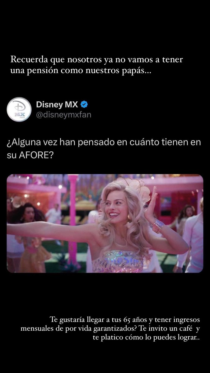 LeslieCastroMx's tweet photo. Sabias que la Afore ya no nos dará una pensión como la que tienen nuestros padres? Si quieres saber cómo puedes tener una pensión vitalicia asegurada y que sea heredable? Déjame un mensaje para platicarte cómo puedes lograrlo!

#pension #afore #retirement #Barbie #yoteasesoro https://t.co/xkHdJftTTo
