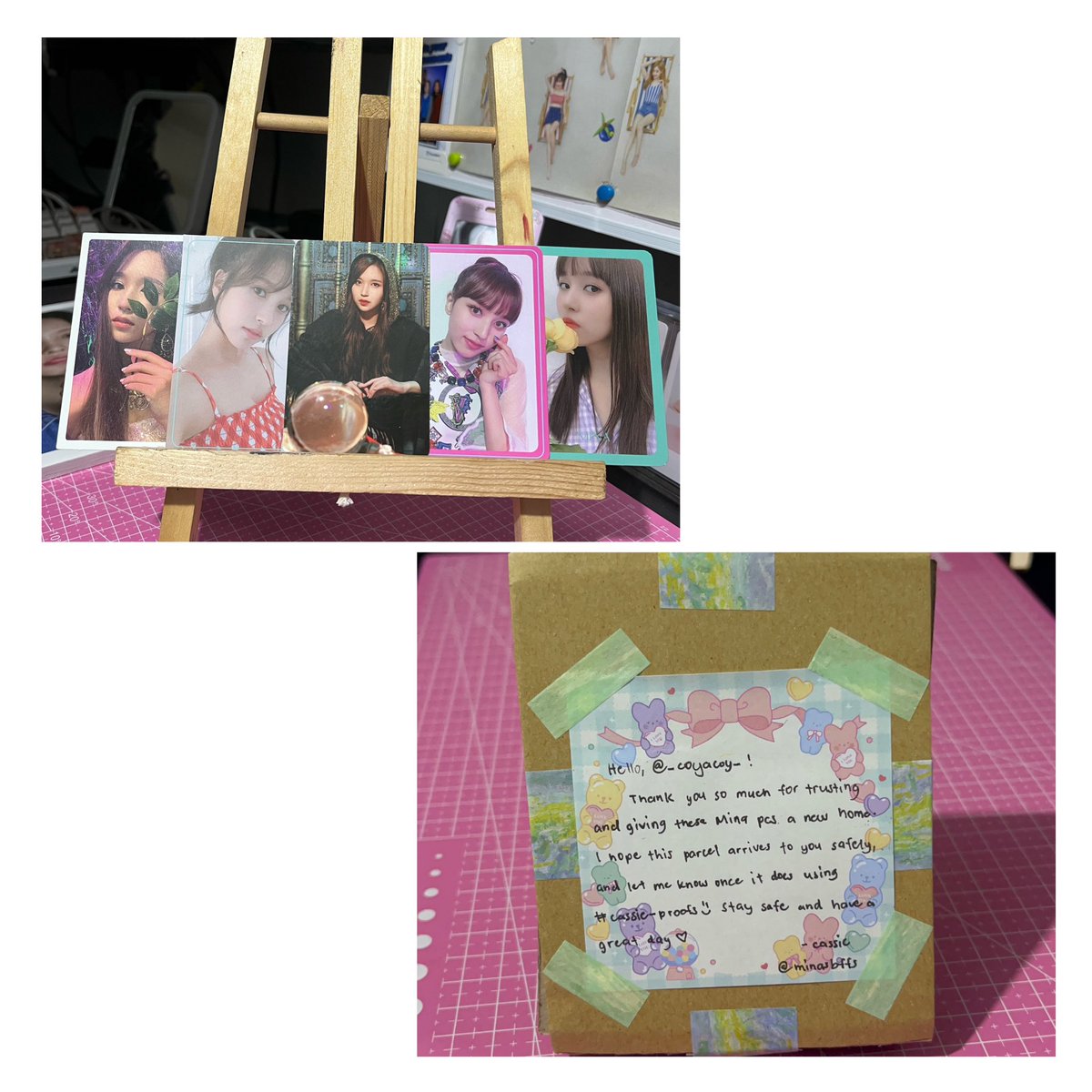_coyacoy_'s tweet photo. Mina manghuhula set arrived na, thank you so much! @minasbffs #cassie_proofs 💓🐧 https://t.co/OfdnQCmqK3