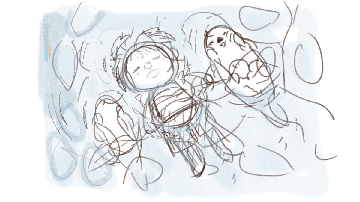 mitainamon's tweet photo. 8月のカレンダーのラフです🦦
2枚目はボツにしたほうのラフ
涼しげな絵になればいいなと思って描きました https://t.co/xThtGgy0fw