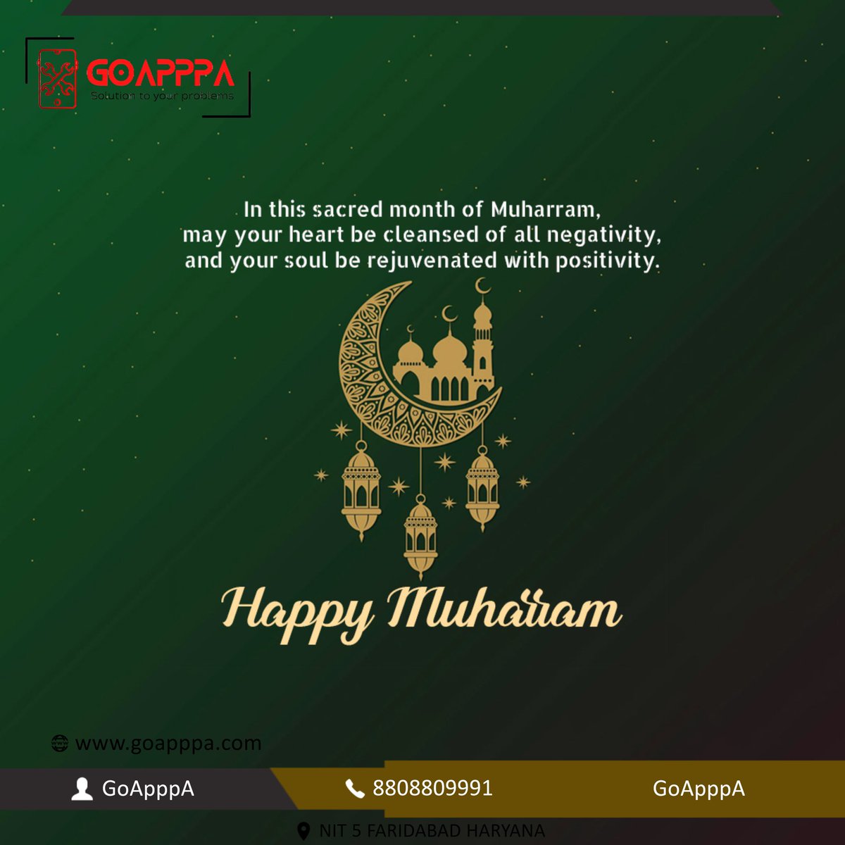 GoApppa's tweet photo. Muharram Mubarak!
On the occasion of Muharram, I wish you and your loved ones a month of peace, happiness, and good health. May Allah bless you all.
.
.
.#Muharram #HappyMuharram #Allahuakbar #GoApppA https://t.co/0BbbkSRZjZ