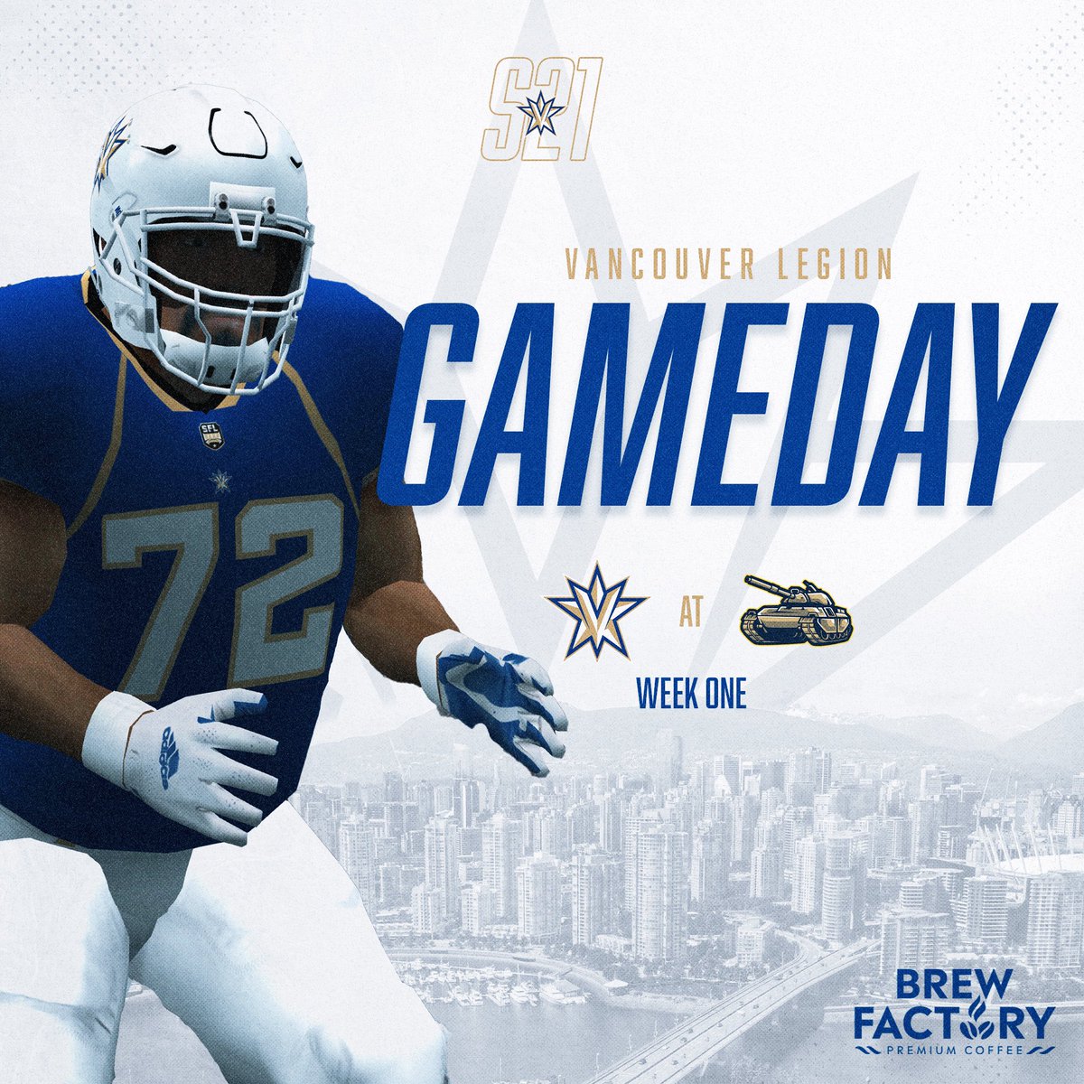 Vancouver Legion (@vancouverlegion) on Twitter photo Today’s the day we’ve been working towards! Let’s get it going.
🕑 2 PM ET || 11 AM PT
🆚 <a href="/SFL_Artillery/">Alamo City Artillery</a>
📍San Antonio, TX
Wake 🆙 for Gameday this season with a coffee from our partners at <a href="/brewfactoryio/">Brew Factory</a>
#EternalFrost Today’s the day we’ve been working towards! Let’s get it going.
🕑 2 PM ET || 11 AM PT
🆚 <a href="/SFL_Artillery/">Alamo City Artillery</a>
📍San Antonio, TX
Wake 🆙 for Gameday this season with a coffee from our partners at <a href="/brewfactoryio/">Brew Factory</a>
#EternalFrost