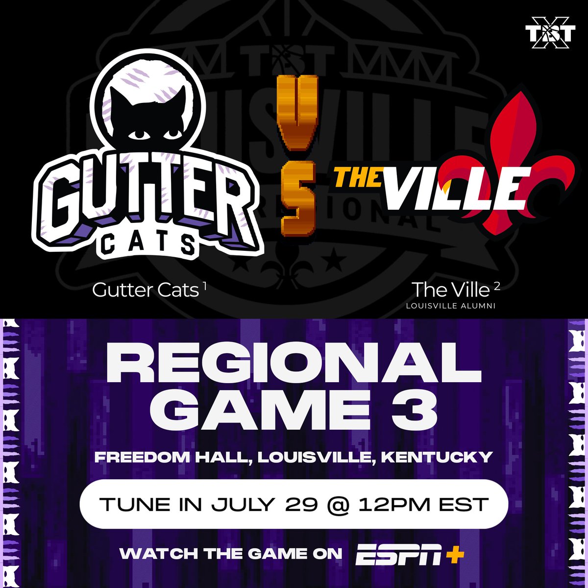 Game starts in 45. Hittin' the court 12pm ET and ready to get one step closer to a <a href="/thetournament/">TBT</a> championship.  Watch the game live on @ espn 2  or espn +. Gang is in the building 😼