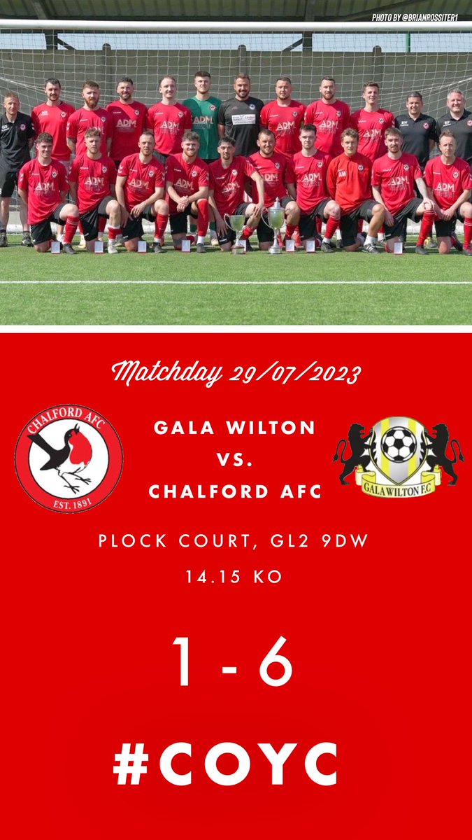 ⚽️ RESULT: <a href="/GalaWiltonFC/">Gala Wilton FC</a> 1 - 6 <a href="/Chalford_AFC/">ChalfordAFC (C) 🏆</a>
🥅 GOALS: <a href="/AndyMarr17/">Andy Maryon</a> 2 <a href="/Keylock89/">james keylock</a> 1 <a href="/ldjb95/">Luke Brunsdon</a> 1 <a href="/rynhrry/">Ryan Harry</a> 1 George Parker 1
🏅MOTM: <a href="/AndyMarr17/">Andy Maryon</a>

#COYC #Chalford