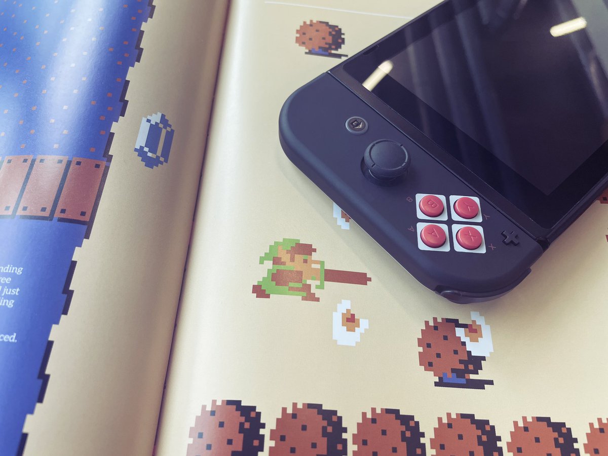 Enjoying playing The Legend Of Zelda on the Nintendo Switch using these NES inspired Joy-Con controllers from Gametraderzero 

Picture taken from our book - NES/Famicom: a visual compendium (Reprints are due in October) - Full details here: bitmapbooks.com/collections/al…

Check out more