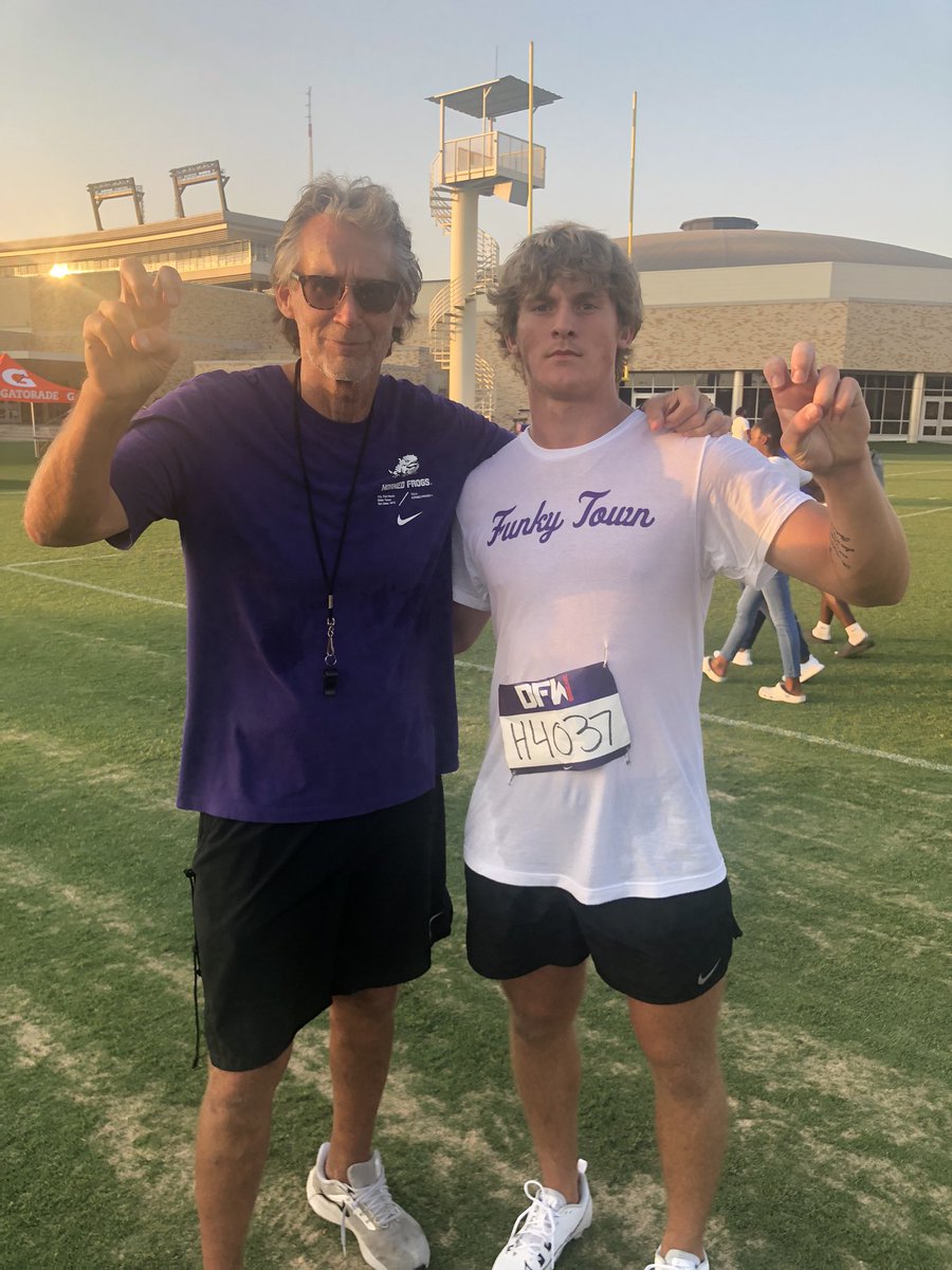 After a great conversation with TCU coaches I am extremely grateful to have received an opportunity to further my academic and athletic career at TCU. #AGTG #GoFrogs <a href="/CoachSonnyDykes/">Sonny Dykes</a> <a href="/joe_gillespi3/">Joseph Gillespie</a> <a href="/Coach_Creech/">Josh Creech</a> <a href="/AnthonyJonesFB/">Anthony Jones Jr</a> <a href="/MTommerdahl/">Mark Tommerdahl</a> <a href="/TylerOlker/">Tyler Olker</a> <a href="/TCUFootball/">TCU Football</a> <a href="/kwalkcoach/">Kent Walker</a>