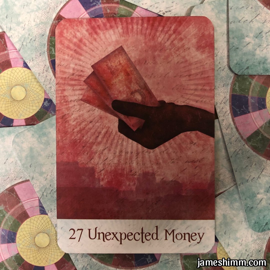 JamesHimm's tweet image. Daily #Divination: In the metaphorical sense, Unexpected Money can suggest surprising turns of events that lead to things improving and changing for the better (the money piece being that those surprises and improvements bring more value to – and enrich – your life). #kippercards