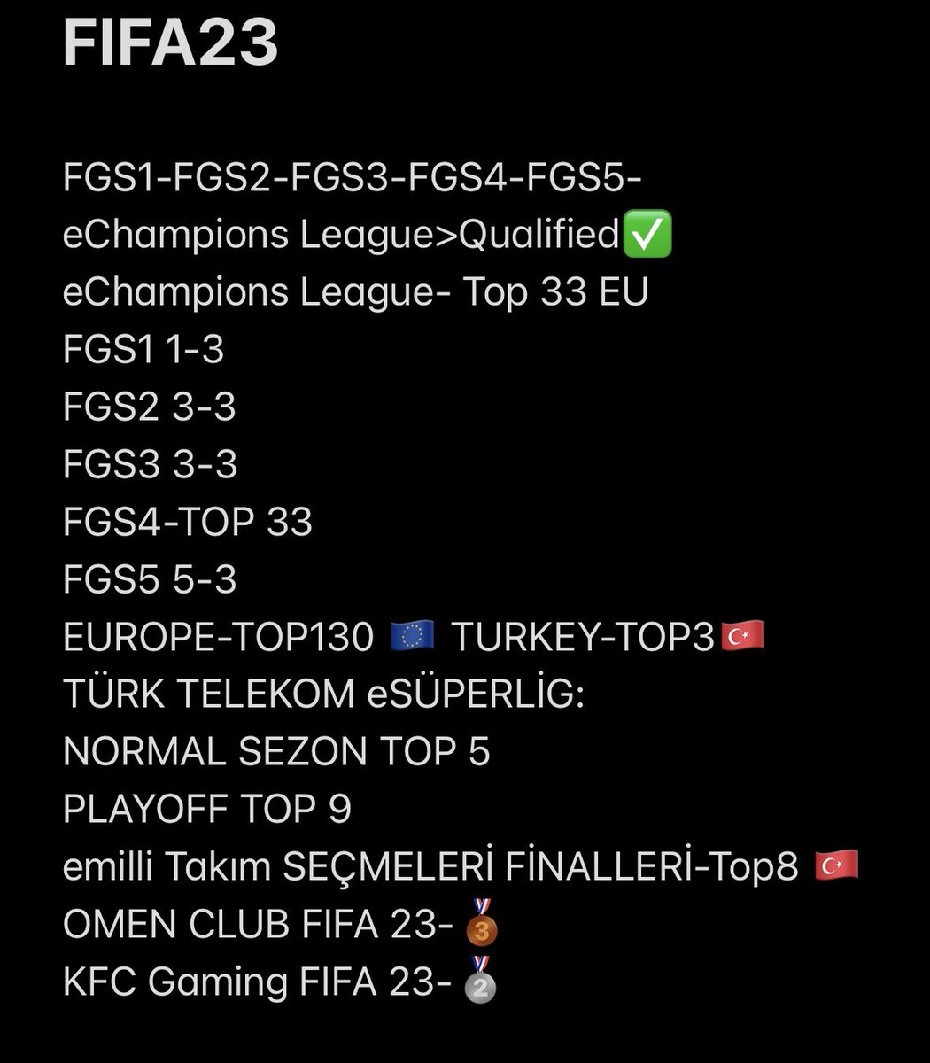 LFT

2 senedir bünyesinde bulunduğum <a href="/FBespor/">Fenerbahçe Espor</a>  ile sözleşmem sona erdi. EA FC24 için transfer görüşmelerine açığım. 

İletişim için;
Turkooo.uluuu@gmail.com 

DM 📥