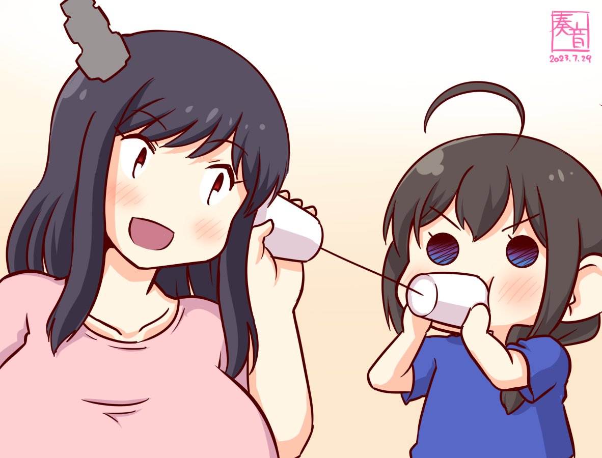 「なになに?」
「やましろ、すき!」
「ふふ、ありがとう」
「おやつはぷりん!」
「それはだめ」
「………」

#ママ城とちびしぐ 