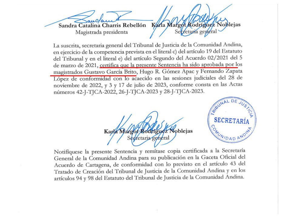 SusanaBejarano's tweet photo. El hecho es que nuestro magistrado, el señor Gustavo García Brito, votó EN CONTRA de Bolivia, representaba a Bolivia y votó en contra de Bolivia. Saquen ustedes sus propias conclusiones, para mí este acto es DESPRECIABLE, pero retrata a ese grupo que odia a su/nuestro país. https://t.co/Br8BB2AjDG