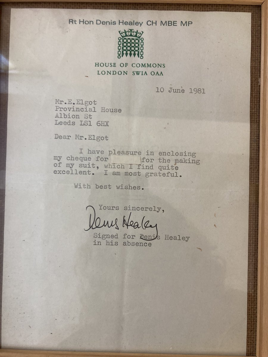 jessicaelgot's tweet image. Clearing out my grandparents flat this weekend and coming across these treasures - thank you cards from Denis Healey and Leeds MP Joe Dean - my grandfather made their suits. He was so proud of that.