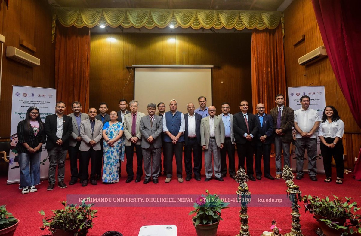KU’s Nepal Centre for Contemporary Studies & @IndiaInNepal jointly organized a seminar 'Engineering Innovation for a Sustainable Ecosystem.' The event provided a platform to discuss innovative engineering solutions to foster a sustainable environment. 
#LifeStyleForEnvironment.