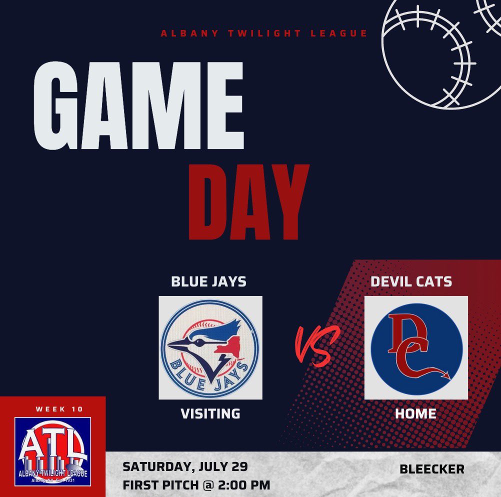AlbanyTwilight's tweet photo. Double header day! 

 Come out to see the Blue Jays take on the Devil Cats and the Haymakers today! https://t.co/SicsdfTNGH