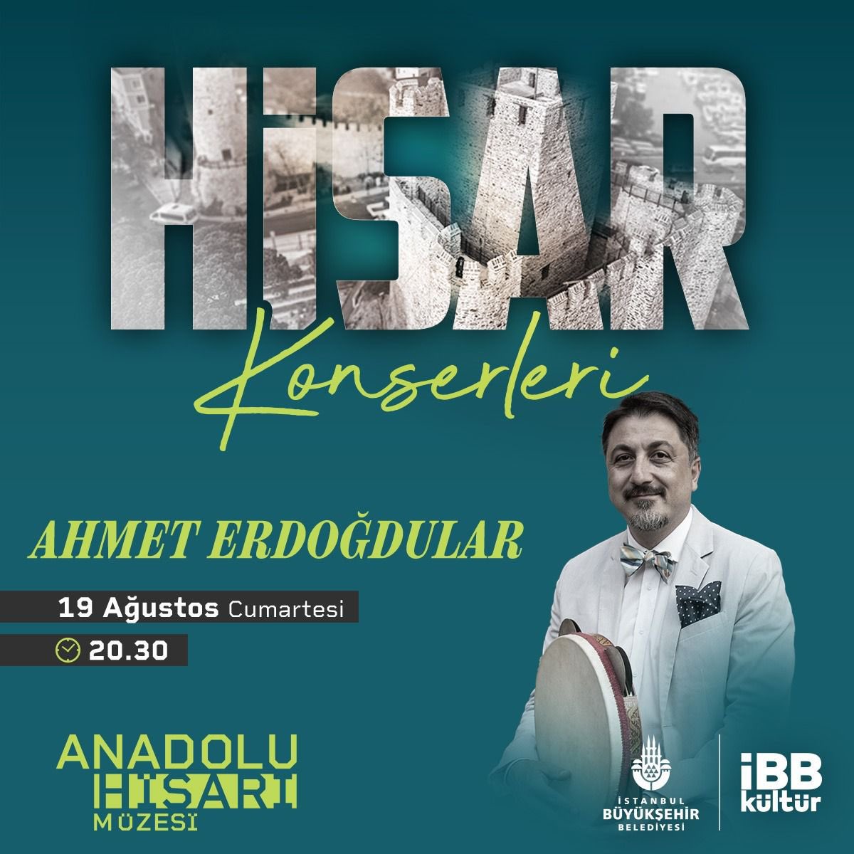 İBB Kültür girişimiyle Derya Turkan (kemençe), Murat Aydemir (tanbur) Serkan Kamacı nin (ney) refakat edecekleri konserimize tüm müzikseverleri bekliyoruz.

Etkinlik ücretsizdir.

#istanbul #music #Ottomanmusic #Turkishmusic #classiccalmusic #hisarkonserleri
