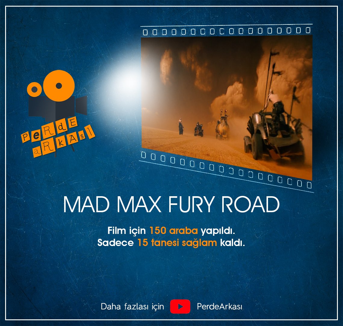 PerdeArkasiMH's tweet photo. Mad Max Fury Road dair Tüm Bilinmeyenleri Youtube sayfamızdan izleyebilirsiniz.
https://t.co/kFGqhZL8ge
#kameraarkası #perdearkası #madmax #madmaxfuryroad https://t.co/9YePB1ea30