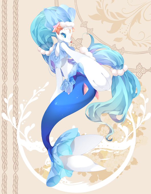 「blue eyes mermaid」 illustration images(Latest)