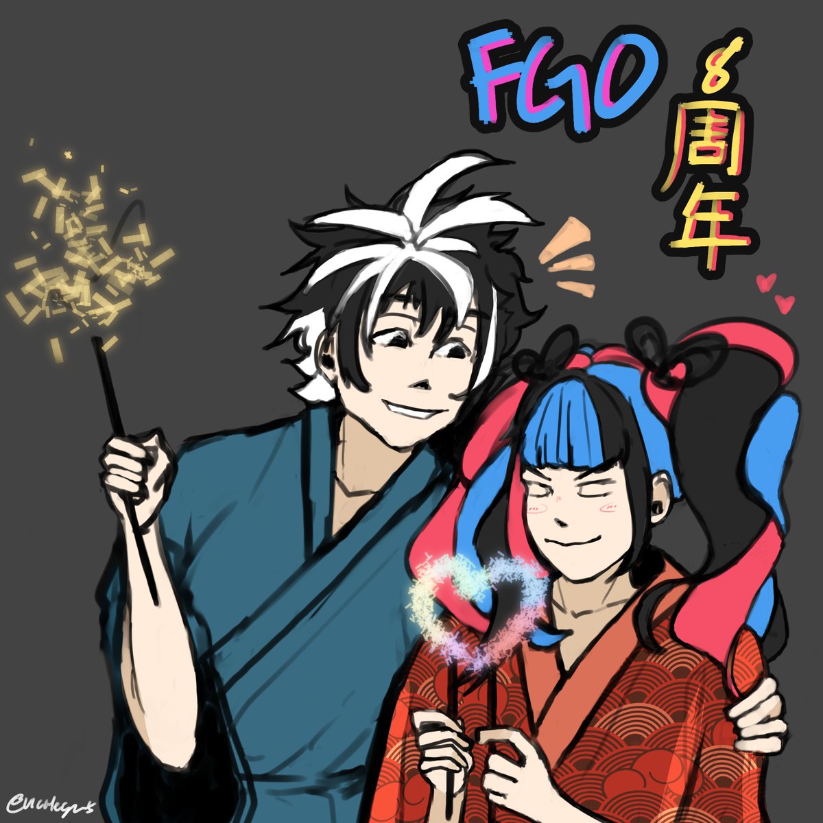 vichenarte's tweet photo. シャルルと渚子さん ♡(*´ω｀*)/♡

#FGO #FGO8周年 #FGO8周年メッセージ https://t.co/VNqypzuRWP
