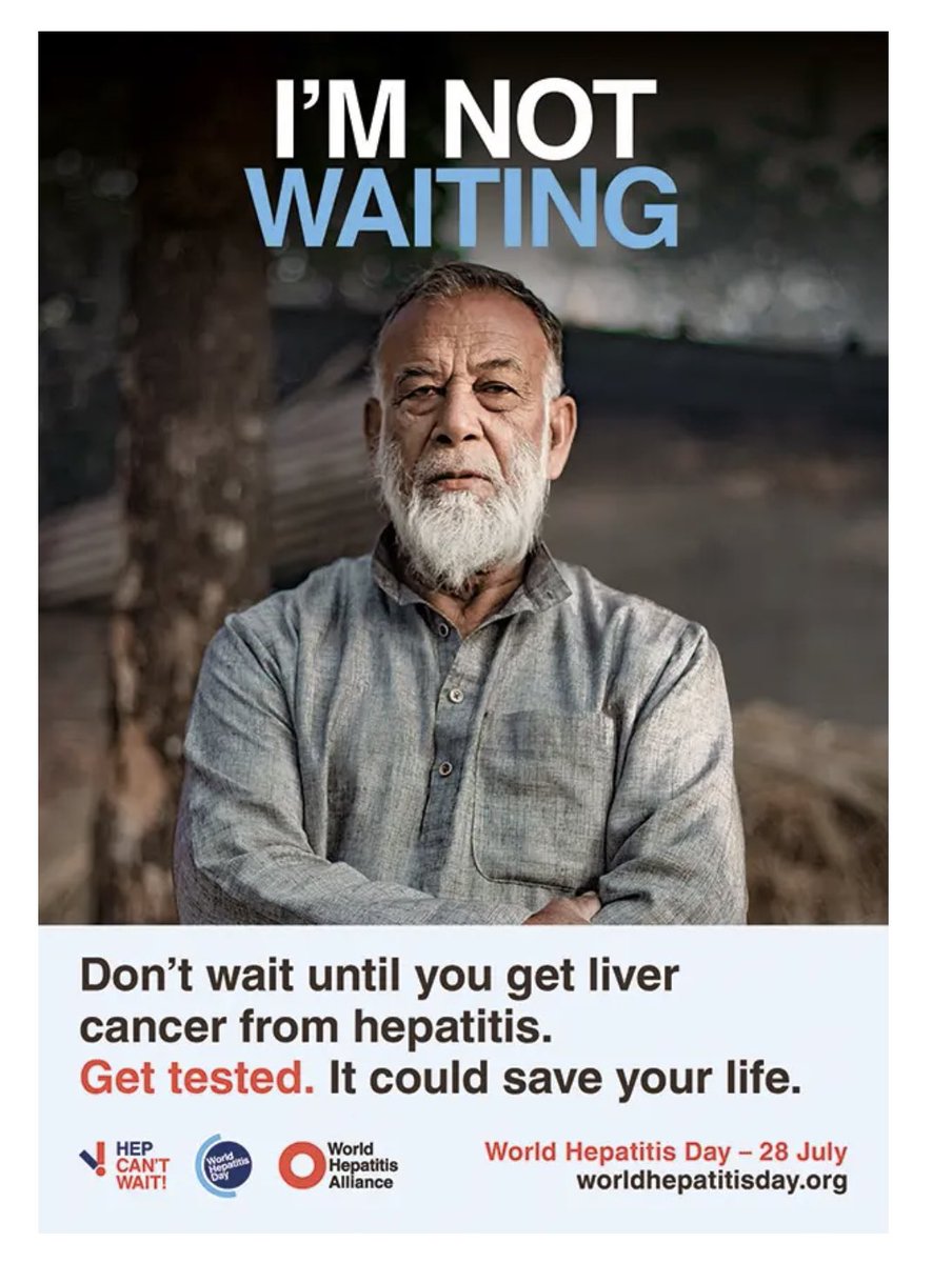 Mr_DSk99's tweet photo. 1. We’re not waiting – Beating hepatitis and cancer together
2. We are not waiting to get medical test done and provide the best care to HBV-infected patients. 
 #WorldHepatitisDay https://t.co/RCgPV3Kqbb