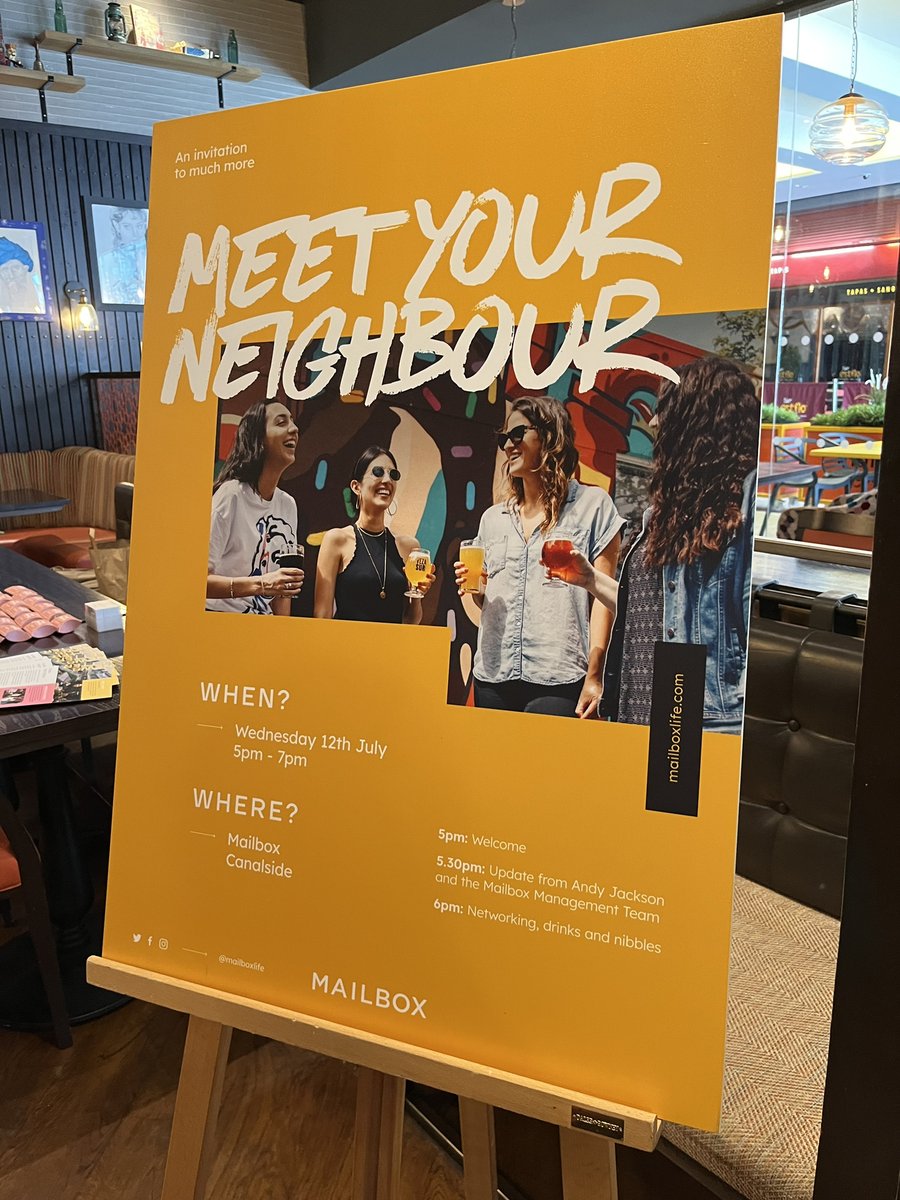 Mailbox 🤝 Community July’s Meet Your Neighbour event was a great one! Held inside @Indico_street, it was great to see our @Mailboxlife occupiers getting together and networking. #Community #MailboxLife #OccupierEngagement #OfficeCommunity