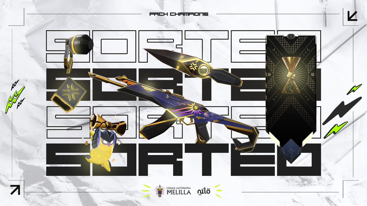 ⭐️SORTEO PACK CHAMPIONS 2023⭐️

🚨REQUISITOS🚨

• Seguir a <a href="/MelillaTitans/">Melilla Titans</a> y <a href="/Dan1Lopz/">DAN1LOPZ</a> 
• ❤️+ 🔁 al tweet
• Mencionar a dos amigos 

💚Daremos el ganador el día 14 de Agosto💚 #VALORANTChampions