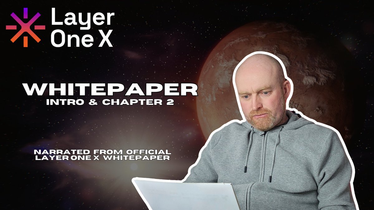 Hey #LayerOneX fam, so I have started something I already regret... 🤣Here is the intro and Chapter 2 of the official #L1X whitepaper. Will be dropping the rest of the coming days and weeks 💪💯
#Blockchain #Layer1 #Xtalk #whitepaper 
#UWA 
youtu.be/i1hoX3vJ6xo
