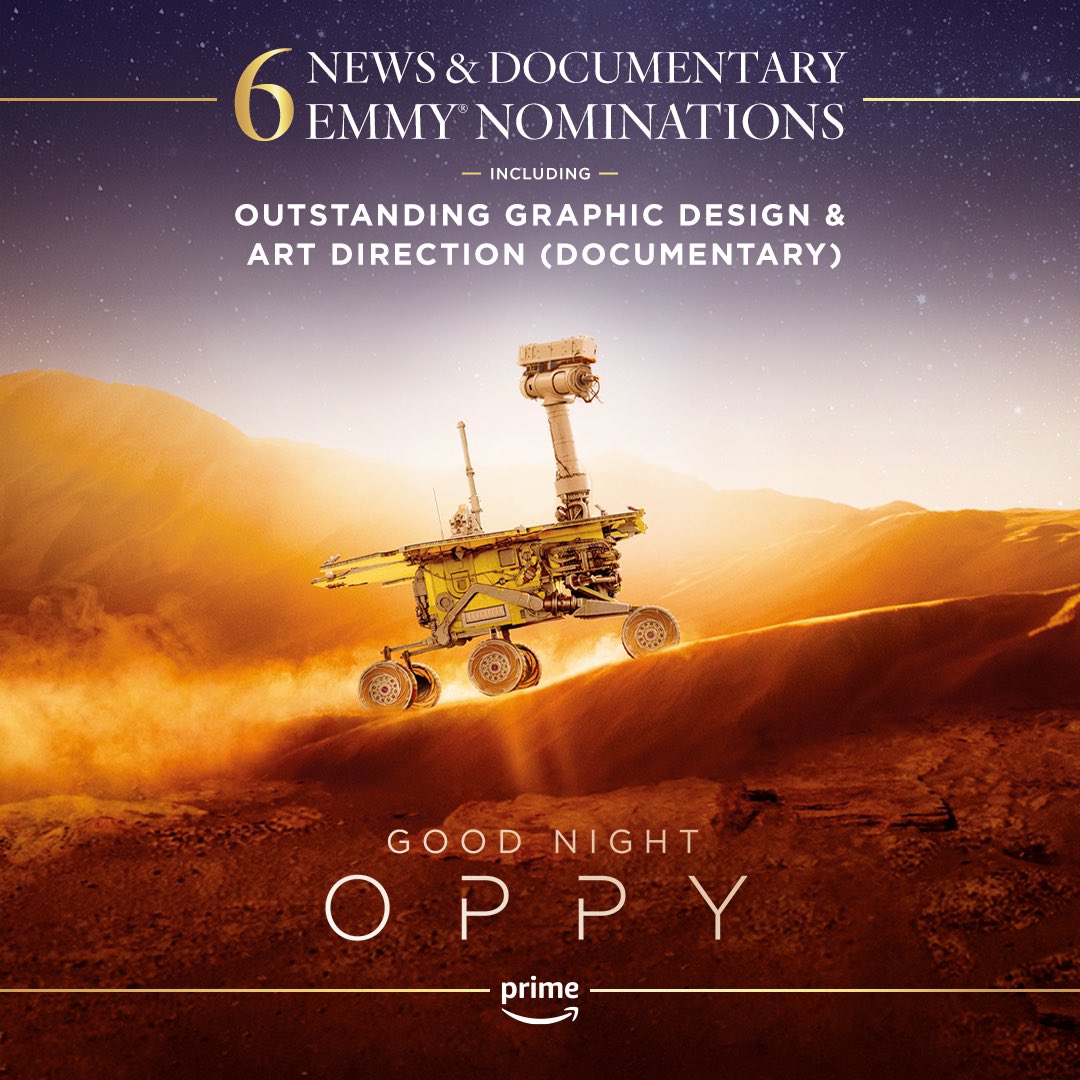 Incredibly proud of our ILM team behind Ryan White’s #GoodNightOppy on their #Emmy nomination for Outstanding Graphic Design and Art Direction in a Documentary!