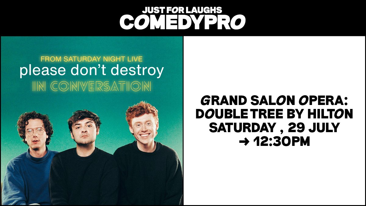 ✨ ComedyPRO Day 4 Daytime ☀️ activities ✨ (Pt. 1)

Last day ‼️Do Not Miss ‼️

* Phone A Friend with Jessi Cruickshank *

* In Conversation with Please Don't Destroy *