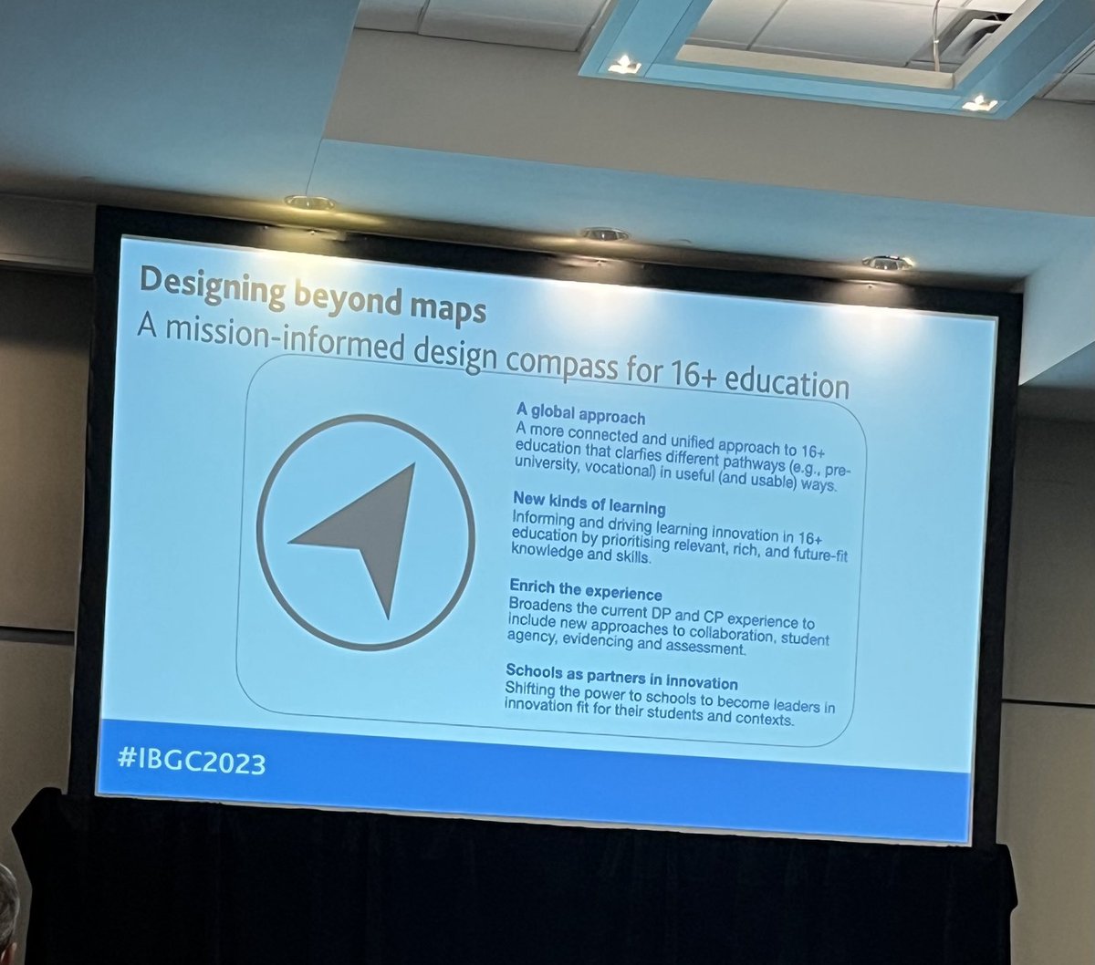 Student driven goals for IB’s 16+ educational pathways review. Target full launch by 2030. #IBGC2023