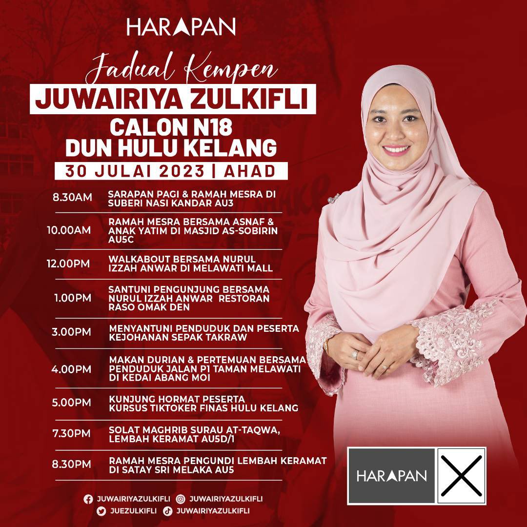 Ahad 30 Julai 2023 
#KitaHuluKelang #Harapan